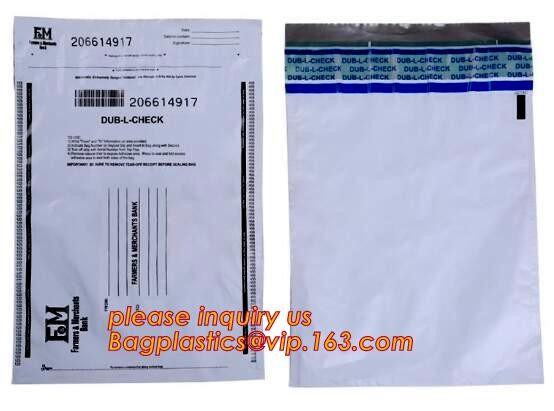 Bank Security Cash Bags/Coin Deposit Bags, Custom Large Clear Heavy Duty Plastic Security Coin Deposit Bags Cash Money B