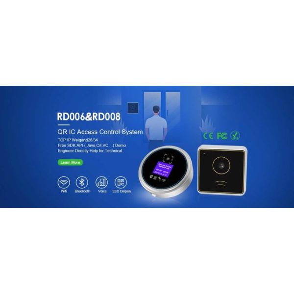 9-18V Parking Lot QR Scanner RJ45 POE Wifi Bluetooth TWO Way IC Reader Weigand 26/34 Access Control