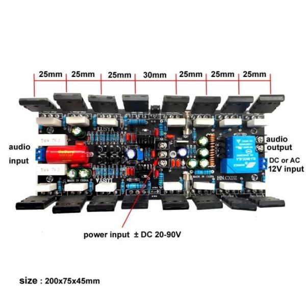 Professional 800W Rear Monoblock Amplifier 1943 5200 Mono Genre Receiver Amplifiers