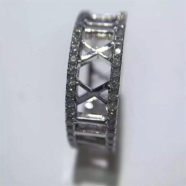 Luxury jewe factory number ring 18k gold white gold yellow gold rose gold diamond ring