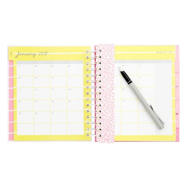 Black Spiral Paper Notebook 180pages A4 A5 Weekly Daily Planner Organizer Printing Hardcover