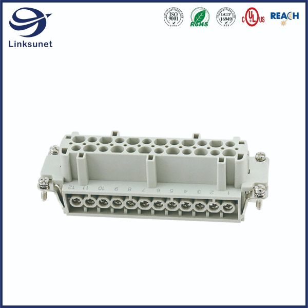 HE PC 500V Female H24B Heavy Duty Connector for Industrial Wire Harness