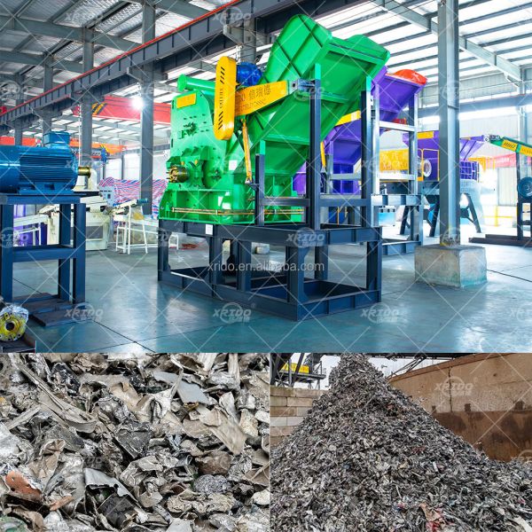 1000KG/H-10000KG/H Scrap Metal Crusher Copper Aluminum Radiator Shredder