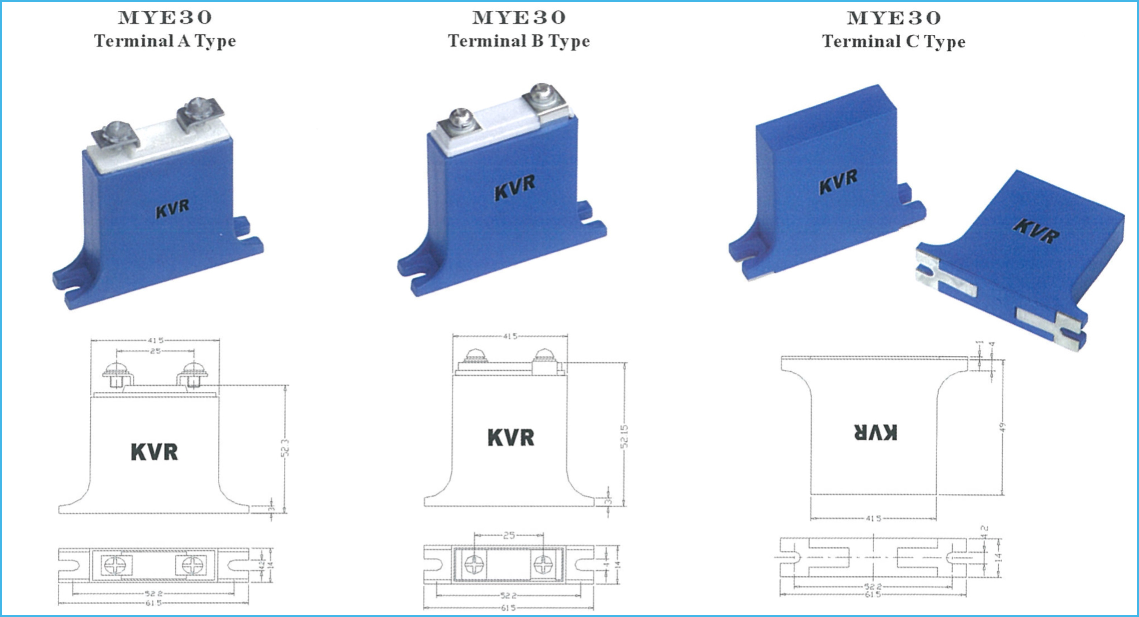 MYE30-471 380J Metal Oxide Varistor Surge Suppressor Varistor with Screw Terminals M5