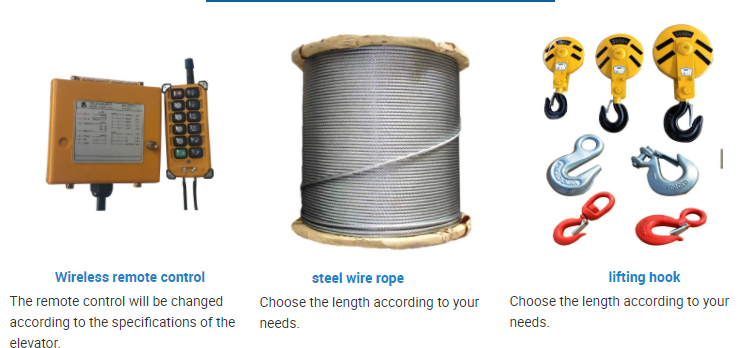 8m/Min Pulling 1500kg Construction Lift 1000kg Electric Rope Winch With Wireless Remote Control