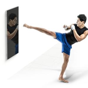 Wall Mounted Smart Mirror LCD Digital Signage 55-inch Large Tempered Mirror 100% Coverage