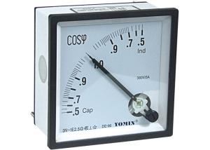 China Three Phase Analogue Panel Meters , Selection of Power Factor Meter 96*96 on sale