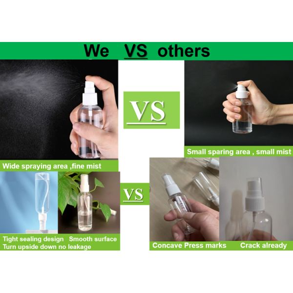 250ml 500ml Press Spray Bottle PET Spray Bottle For Essential Oil