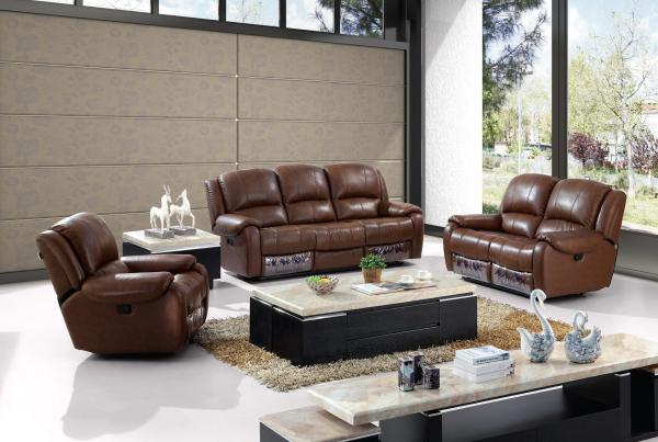 Quality home genuine leather recliner sofa reclining loveseat set furniture for sale