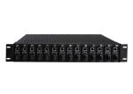 China Standalone Fiber Media Converter Chassis 2U 14 Slots With Dual Power Supply wholesale