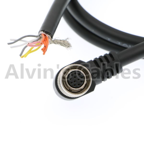 12 Pin Hirose Right Angle Female to Open end Shield Coaxial Cable for Sony Basler Cameras