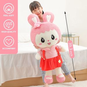 ISO9001 ASTM 40'' Nontoxic Cute Rabbit Plush Pillow
