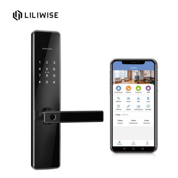 Quality Liliwise Airbnb Apartment Smart Door Lock TTLock App Controls Fingerprint Wireless WiFi for sale