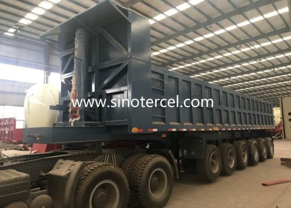 Quality Capacity 24Cbm Tipper Semi Trailer Truck With Leaf Spring Suspension for sale