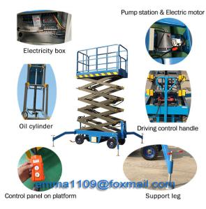 Hot 110v to 240v 50hz Electrical Battery Control Hydraulic Self Propel Scissor Lift