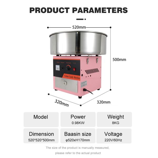 AM-M3 Electric Cotton Candy Machine 220-240V Commercial Stainless Steel Floss Maker