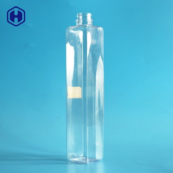 Square Canned Empty Plastic Bottles With Screw Lid Leakage Proof