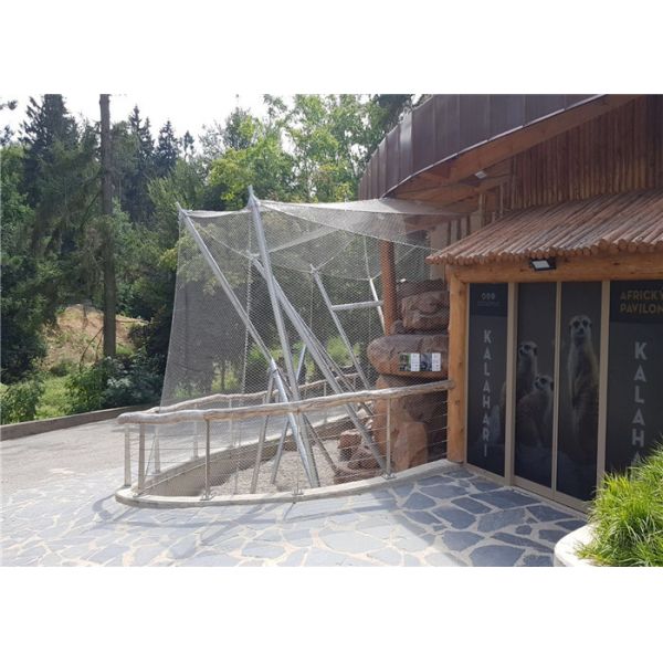 Animal Diamond Wire Mesh Fencing , Flexible Stainless Steel Tiger Wire Mesh