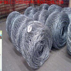 China razor barbe wire fencing/concertina wire fencing/flat wrap razor wire/welded razor wire mesh/razor wire fence for sale wholesale