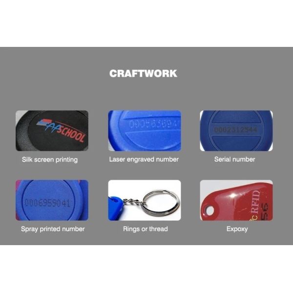 Mf Classic 4k Door Access Key Fobs Custom Logo Printing For Apartment