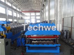 China 18 Forming Stations Roof Panel Roll Forming Machine , Double Sheet Roll Forming Machine wholesale