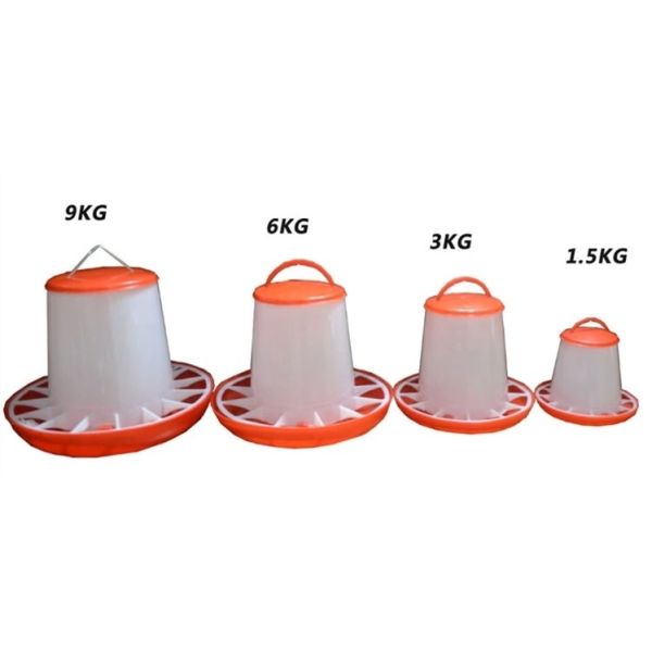 Manual Hens 14kg 38cm Poultry Feeder Drinker