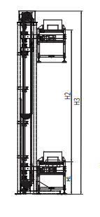 Three Phase AC380V 3kw Vertical Reciprocating Conveyor