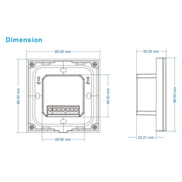 ABS Rgbw Led Strip Controller , Rgb Touch Panel Controller No Flickering