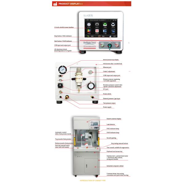 0.95RH 0.4MPA Electronic Leak Detector , AC220V IP Testing Equipment