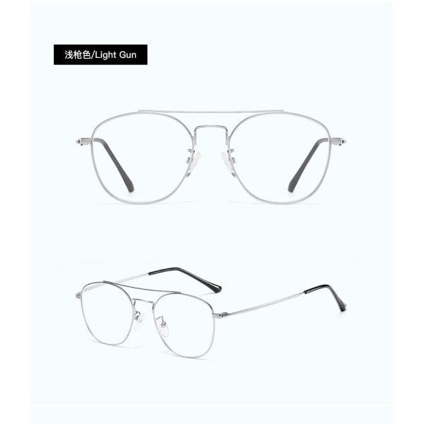 Titanium Multifocal Metal Frame Aviator No Line Progressive Reading Glasses Clear Lens Tortoise Acetate