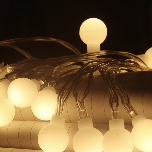50/100 Leds Globe Ball String Lights Dimmable IP65 Fairy String Lights 8 Modes with Remote 50 LEDs Bubble Ball Fairy Lights