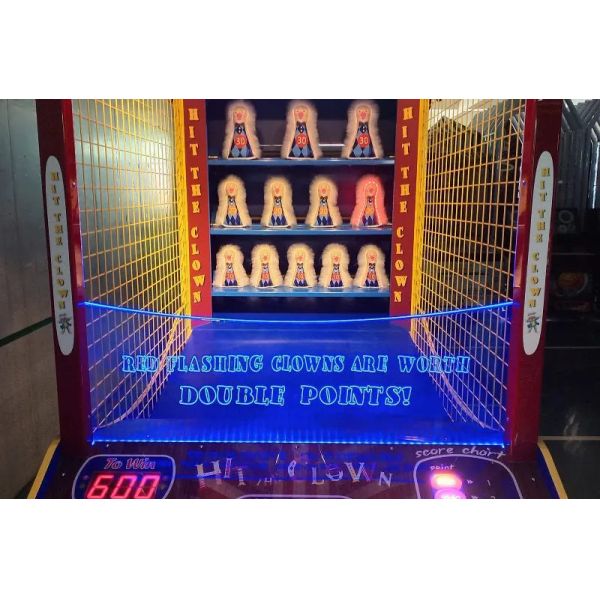 Hit The Clown Carnival Game Machine, Hit The Penguin Tickets Redemption Throw Ball Game