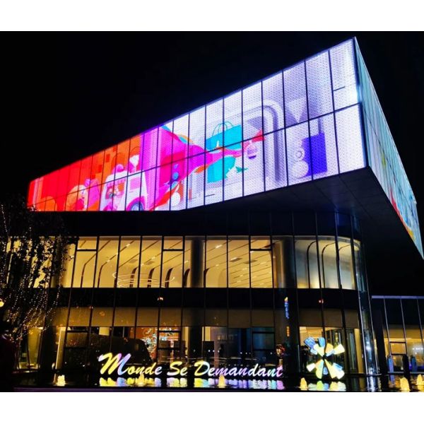 P2.8 P3.9 P7.8 P10 Outdoor Transparent Led Screen Panel For Glass Window