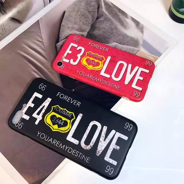 Soft TPU Super Slim 0.8mm IMD Made Personalized License Sweet Couple Cell Phone Case Back Cover For iPhone 7 6s Plus