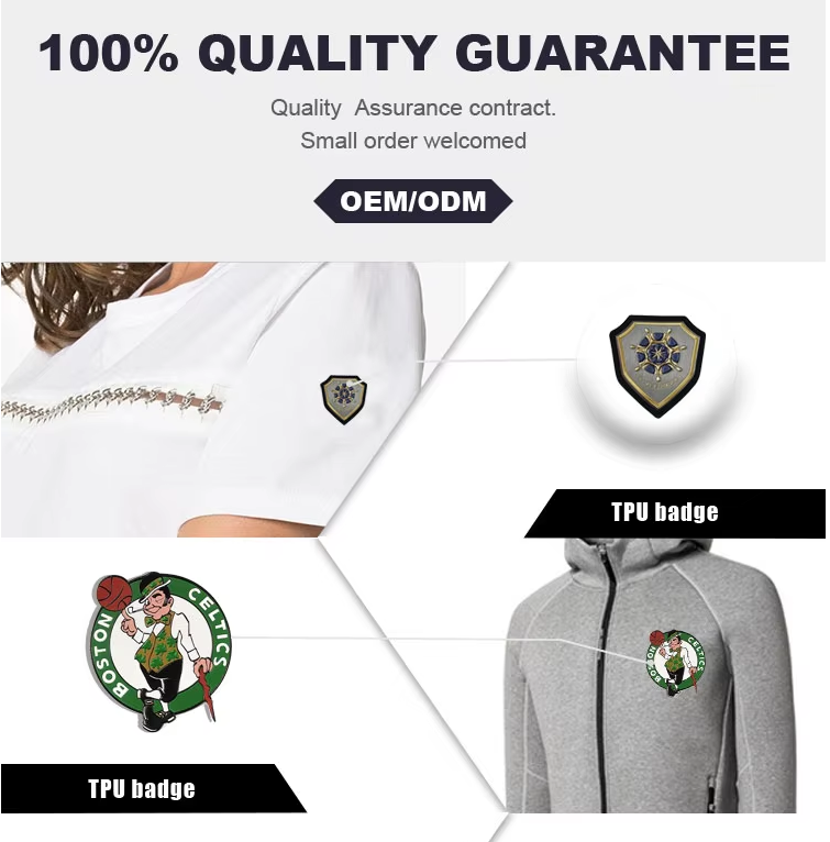 OEM Silver Thread Embroidery Woven Patches For Clothes