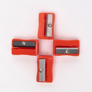 China 11.4mm Plastic Red Pencil Sharpener Single Hole wholesale