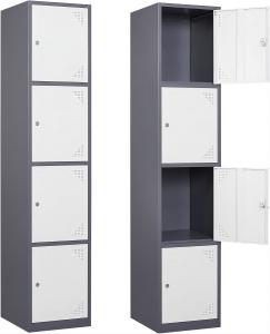 China 38x43x180CM 4 tiers single metal locker cabinet office furniture cabinet used in factory financial department wholesale