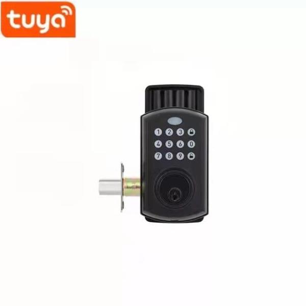 Quality Apartment / Home Digital Rim Lock Bluetooth Digital Lock Black for sale