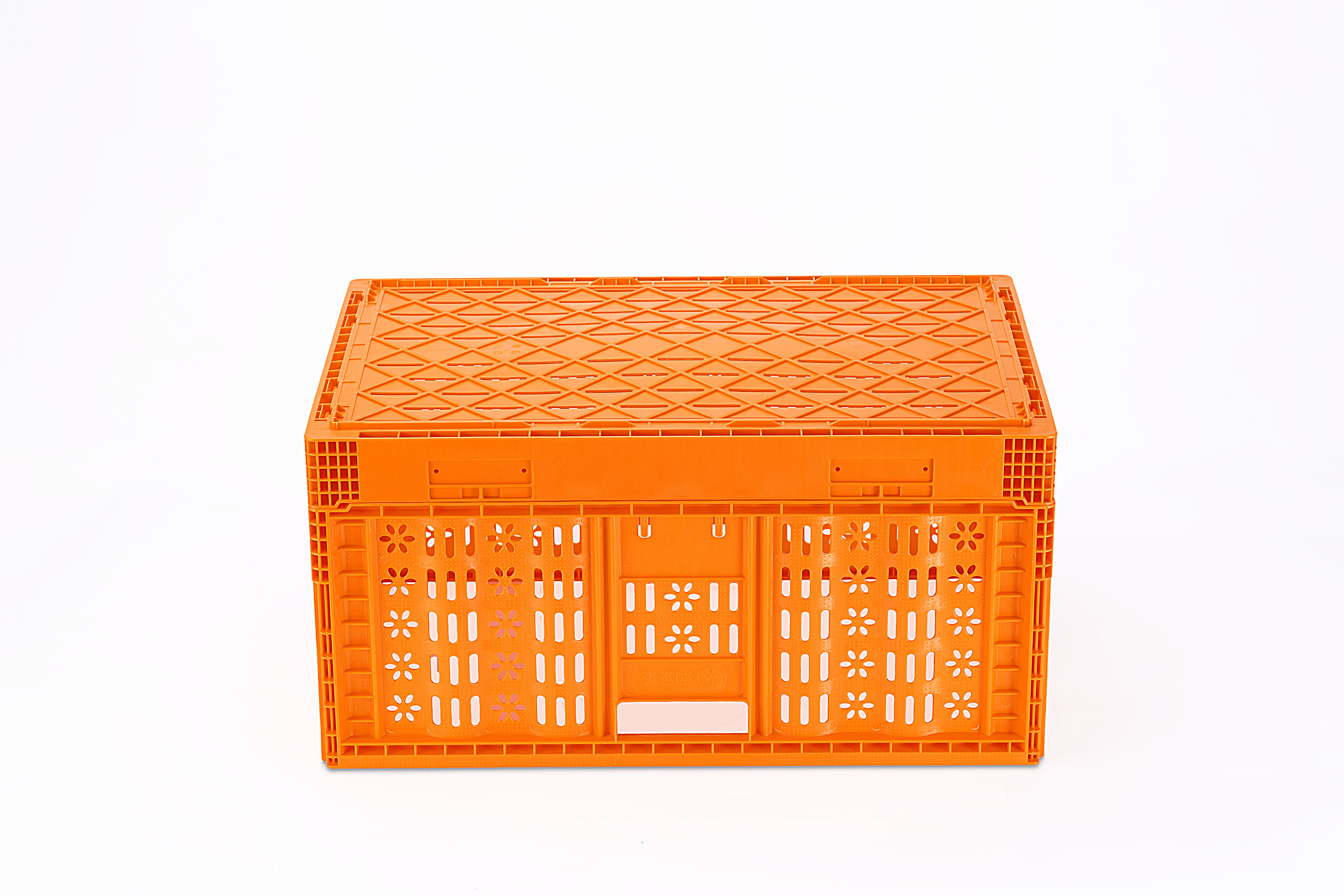 Foldable Vented Basket Food Grade Plastic Collapsible Crate for Stackable Logistics