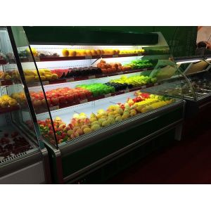 Commercial Upright Display Fridge , Remote Multi deck Chiller 10m Length