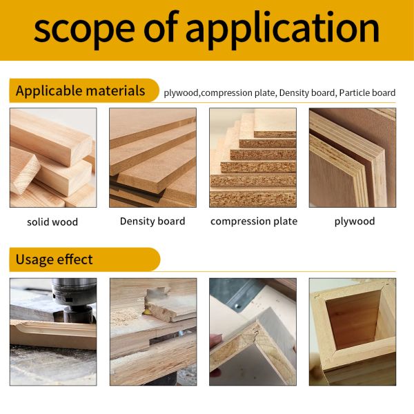 45 Degree Lock Miter Router Bit Woodwork Cutter Tool 1/2 Inch Shank Milling Cutter Wood Furniture Engraving Carving Tools