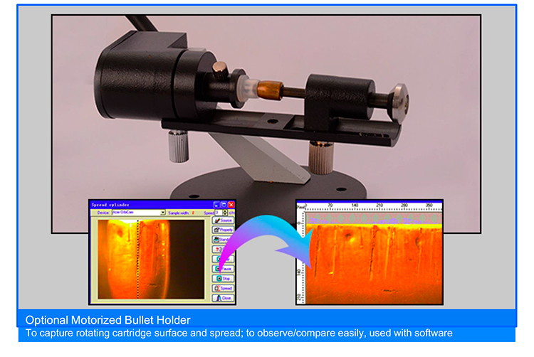 Motorized Digital Forensic Comparison Microscope with High Resolution CCD Camera and LED Illumination for Laboratory Research
