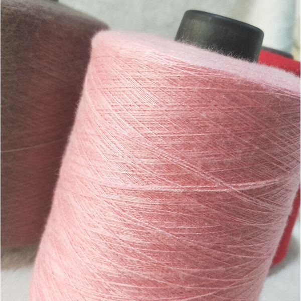 200 Colors Dyed Polyester Yarn 28S/2 2/48NM Eco Friendly Core Spun Cashmere Yarn For Knitting