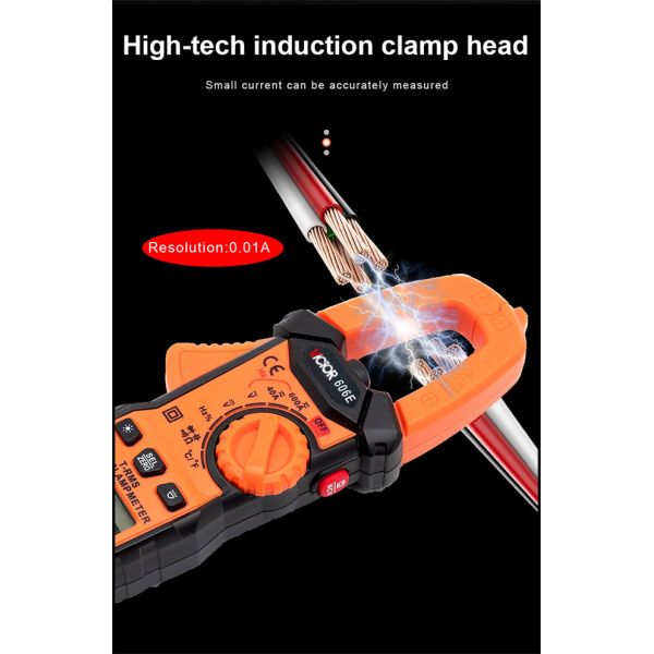 4000 Counts Pocket Clamp Digital Multimeter with NCV Flashlight Lighting