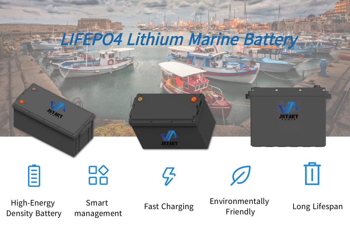 100AH Lifepo4 12 Volt Lithium Marine Battery Lightweight Deep Cycle Quick Charging