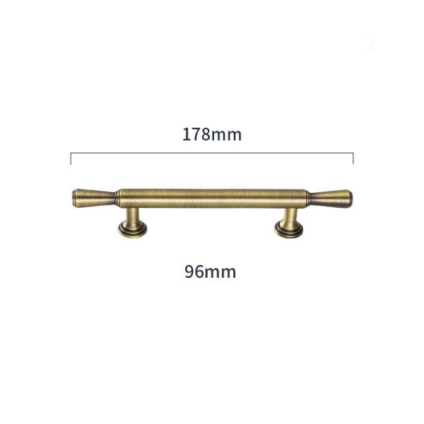 Long Solid Brass Cabinet Pull Handles For Villa Apartment