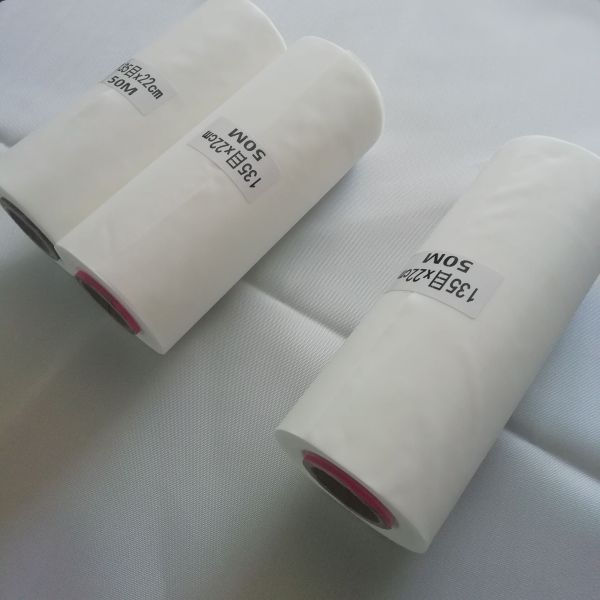 White Plain Weave 100% Nylon Silk Screen Printing Mesh Monofilament And Low Elasticity