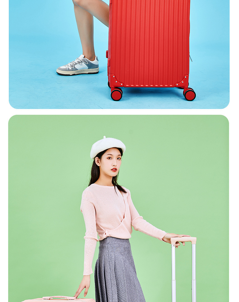 888 Luggage New Model Luggage Case Durable College Student Trolley Suitcase Multi-Directional Wheels Travel Case Carry-On with Combination Lock hard