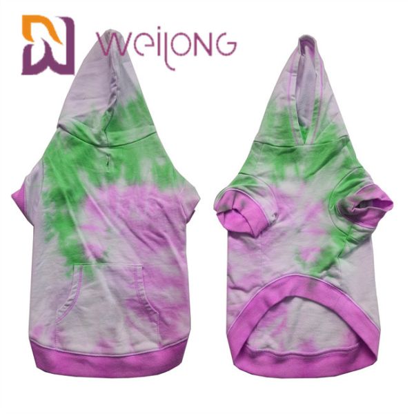 Cotton French Terry Tie - Dye Pet Hoodie House Dog Hoodies
