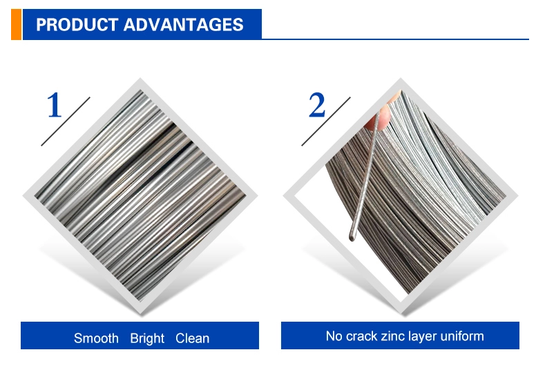 Hardware Galvanized Steel Rope Wire 12 Gauge Iron In Silver Color Q235